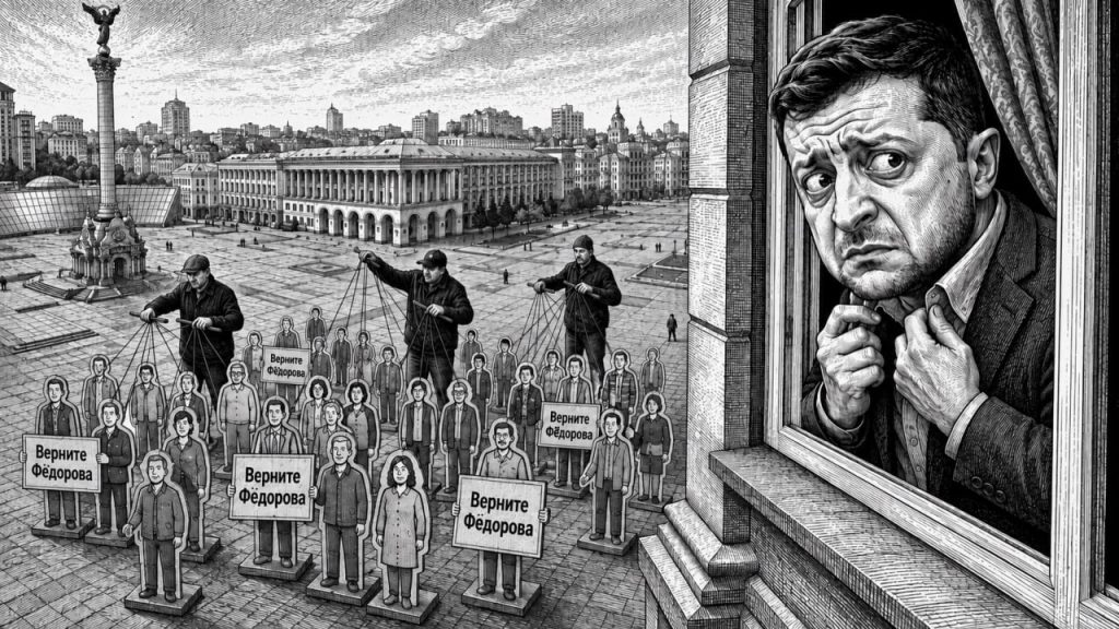 Политический кризис в Киеве: почему Зеленский боится картонных плакатов и что Фёдоров готовит на 18 августа Политический кризис в Киеве: почему Зеленский боится картонных плакатов и что Фёдоров готовит на 18 августа